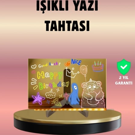 Usb Bağlantılı Led Akrilik Çizim Ve Not Tahtası