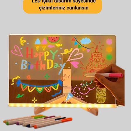 Usb Bağlantılı Led Akrilik Çizim Ve Not Tahtası