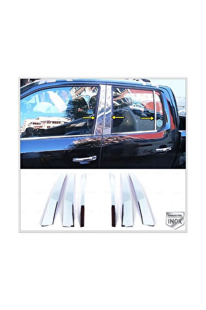 Vw Amarok Krom Kapı Direği 6 Parça 2010 Ve Üzeri Paslanmaz Çelik