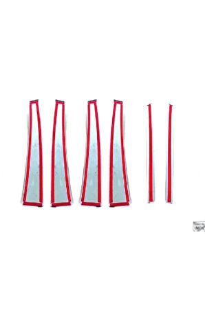 Vw Passat B8 Uyumlu Krom Kapı Direk Seti 6 Parça 2014-2019 Arası Paslanmaz Çelik