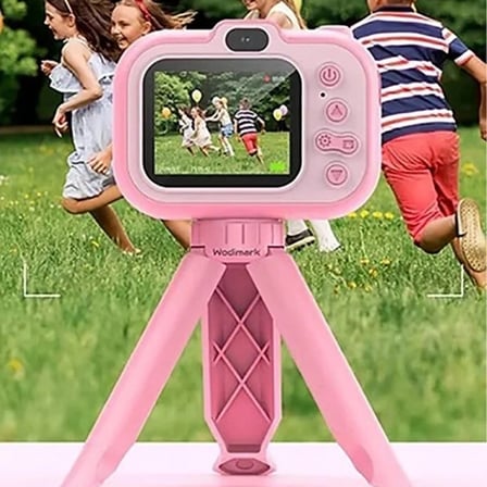 Dijital Fotoğraf Makinesi Çocuk Mini 1080p Hd Kamera Selfie Tripotlu Ön Arka Kamera