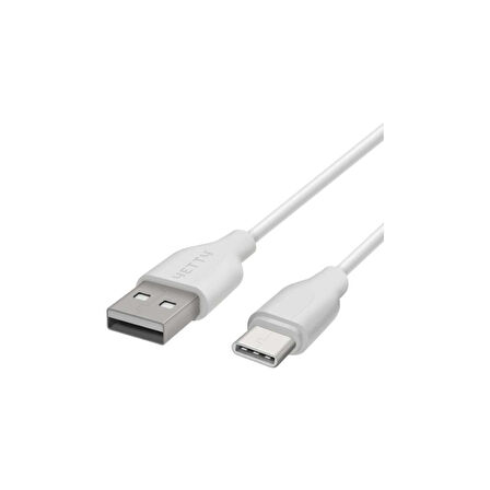 Yetty Type-C Kısa Hızlı Powerbank Şarj ve Data Kablosu 2.1A Beyaz 20cm
