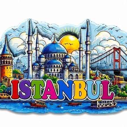 İstanbul Temalı Silikon Buzdolapı Süsü Magnet Alk5374