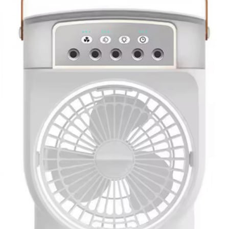 Sarjli 600 Ml Su Hazneli Tasinabilir Masaustu Vanilator Guclu Fan Ve 2000 Mah Pil Beyaz