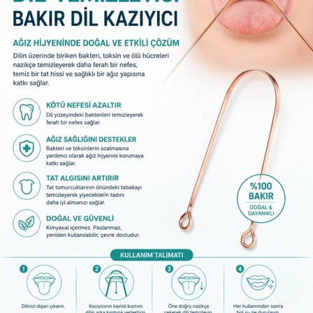 Bakır Dil Temizleme Atı – Dil Temizleyici – Ağız Bakım Atı – Dil Kazıyıcı – Metal Dil Temizleme Ekipmanı