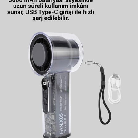 Kompakt Dijital Ekranlı Fan | 100 Seviye Hız + Sessiz Çalışma