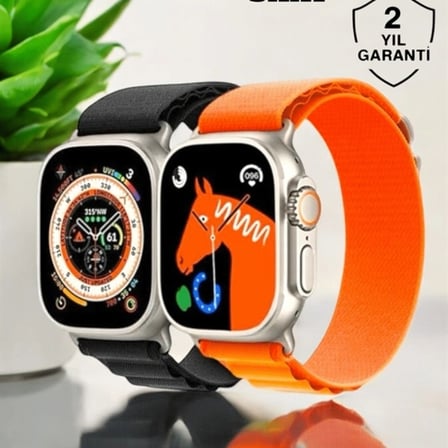 Bluetooth Bağlantılı 49mm Dokunmatik Akıllı Saat Sağlık Ve Spor Takip Özellikli