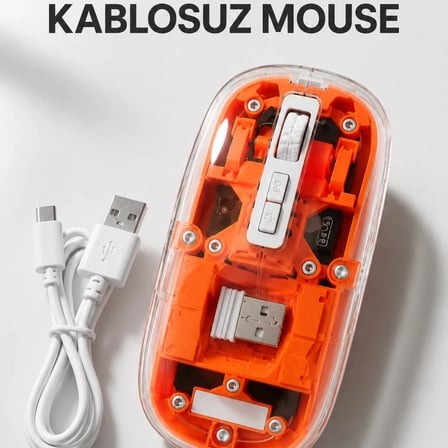 Kablosuz Mouse Fare 5.0 Bluetooth Bağlantılı Usb Girişli
