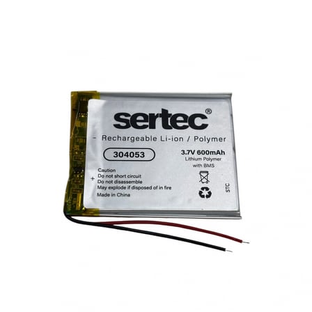 Sertec 304053 3.7v 600 Mah Li-polymer Pil (devreli/1.5a)