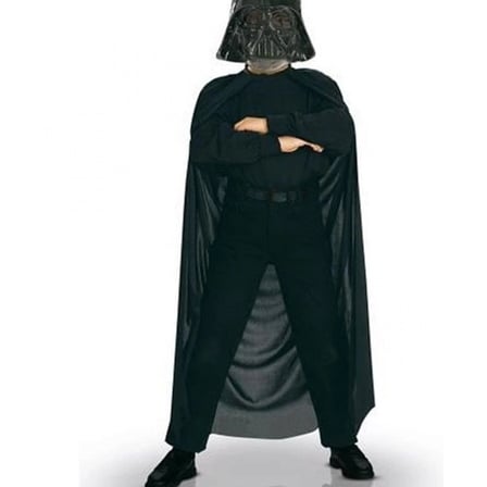 Çocuk Boy Yıldız Savaşları  Wars Darth Vader Maskesi Ve 90 Cm Pelerin Seti Siyah