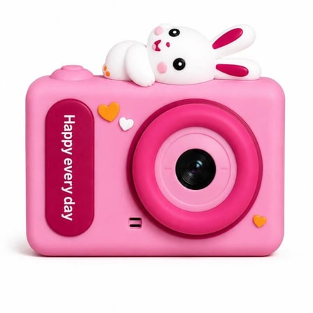 Mini Çocuk Kamerası 2 İnç Ekranlı Fotoğraf Video Çekimli Şarjlı Silikon Korumalı Dijital Kamera