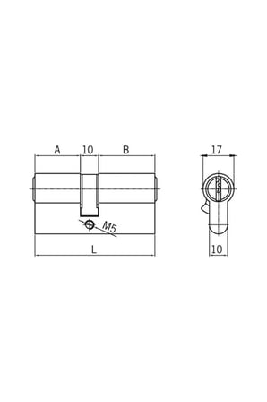 İto Kilit 68 mm Çift Taraflı Bilyalı Sistem Kapı Bareli (26+10+32 mm - 5 Anahtarlı)