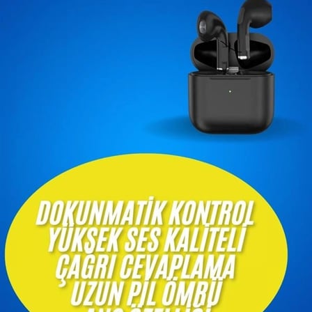  Bluetooth Kulaklık Mikrofonlu Silikonsuz Dokunmatik Kontrol