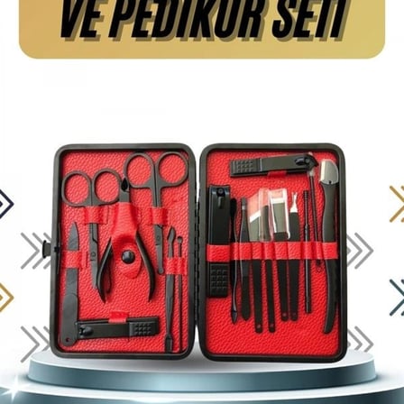 17 Parça Manikür Pedikür Seti El Ayak Bakım Seti Tırnak Makası Törpü
