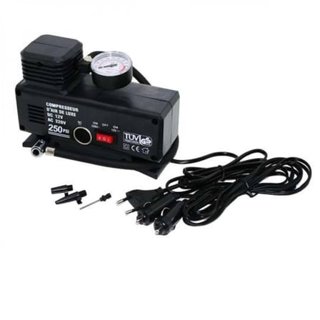 220 Volt-12 Volt 250 Psi Psi Kompresör Lastik Hava Şişirme Oto Pompası Fişli Çakmaklıklı