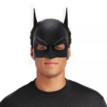 Siyah Renk Çocuk Boy Arkadan Lastikli Batman Maskesi A Kalite  20x14 Cm