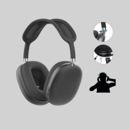 Bluetooth V5.0 Kablosuz Kulak Üstü Kulaklık | Katlanabilir, Mikro Usb Girişli