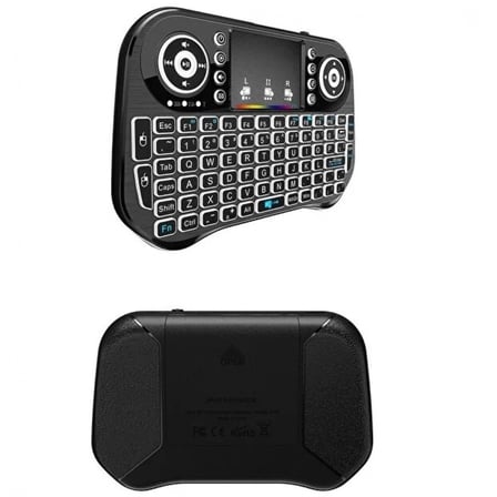Zk-08 Rgb Işıklı Mini Kablosuz Klavye Touchpad Bluetooth Ve 2.4g Smart Tv Kumandası