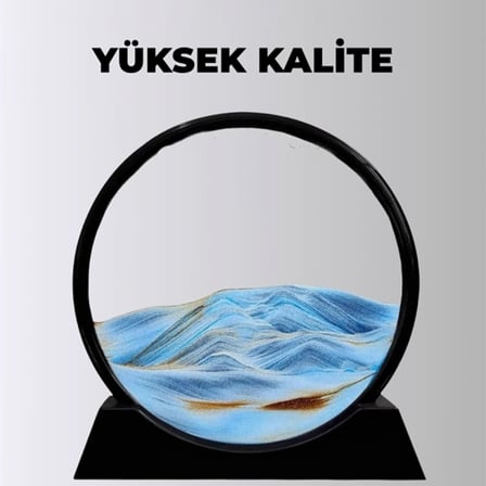 Döndürülebilir Dinamik Kum Tablosu – Stres Giderici, Yüksek Kaliteli Cam Ve Doğal Kum İle Sanatsal Masa Dekoru