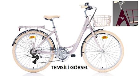 26J CARRARO JULIET ŞEHİR BİSİKLETİ - MAT MÜRDÜM KROM KREM - 43