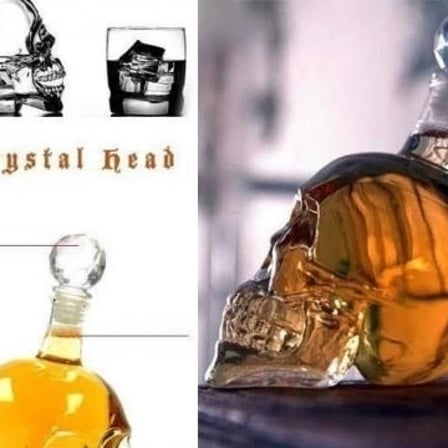 Crystal Head Kuru Kafa Cam Şişe 350 Ml