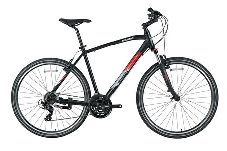 28J BİSAN TRX 8100 ŞEHİR BİSİKLETİ - MAT SİYAH KIRMIZI - 54 KADRO