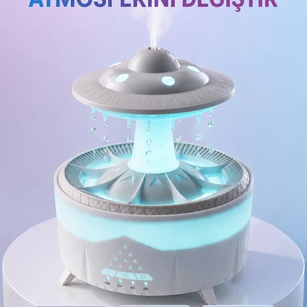 Rgb Işıklı Yağmur Efektli Hava Nemlendirici 350 Ml Sessiz Çalışma Uzaktan Kumanda