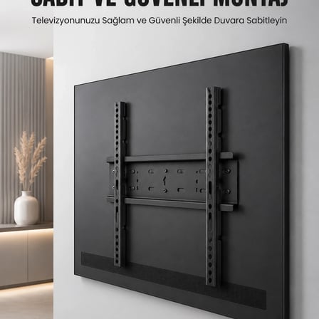 Profesyonel Sabit Tv Askı Atı  Ultra Dayanıklı Çelik Duvar Montaj Braketi 50-95 İnç