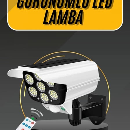 Led Lamba-Güneş Paneli Destekli Uzaktan Kumandalı Solar Led Lamba