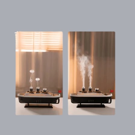 Ultra Sessiz Titanik Gemi Led Işıklı Aroma Difüzörü Oda Nemlendirici Yeni Nesil