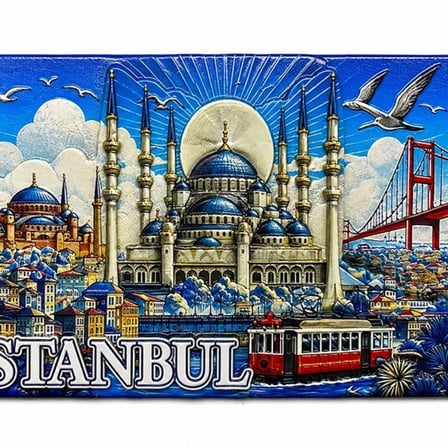 İstanbul Temalı Silikon Buzdolapı Süsü Magnet Alk5379