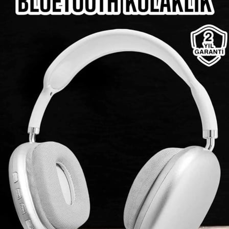 P9 Plus Kablosuz Kulak Üstü Bluetooth Kulaklık Beyaz Yüksek Ses Kaliteli