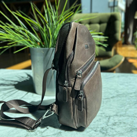 Hakiki Deri Unisex Çapraz Çanta | Baggy 6981