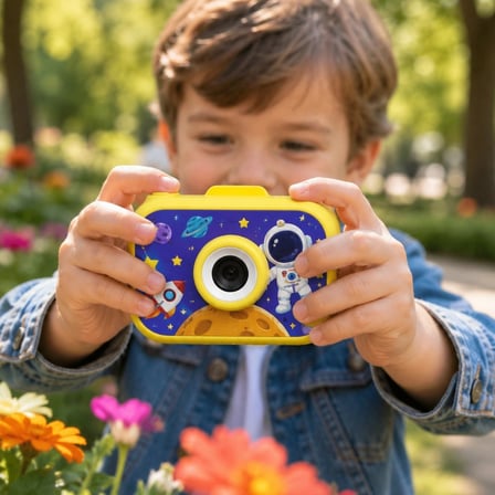 Mini Çocuk Dijital Fotoğraf Makinesi Type-c Şarjlı Hd Video Kamera 2.0 İnç Tft Renkli Ekran