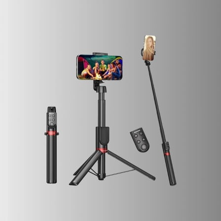 Dikey Ve Yatay Çekim Destekli Selfie Stick Tripod