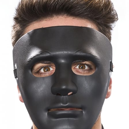 Siyah Renk Hip Hop Anonim Jabbawockeez Dans Maskesi 18x19 Cm
