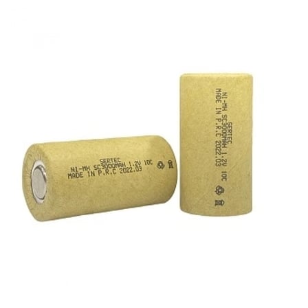 Sertec 1.2v Ni-mh Sc 3000 Mah. Kağıtlı Şarjlı Pil 10c (başsız/flat Head)