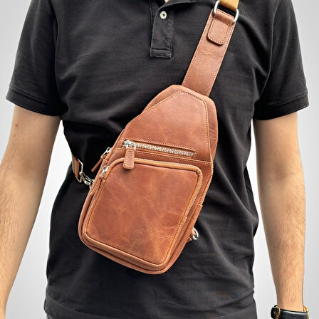 Hakiki Deri Unisex Çapraz Çanta | Baggy 6981