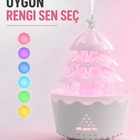 Dekoratif Şans Ağacı Ultrasonik Nemlendirici Rgb Gece Lambalı Aroma Difüzörü