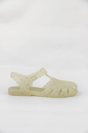 İGOR 30-34 NUMRA ARASI CLASİCA V.BLACK GLİTTER SANDALET - KREM