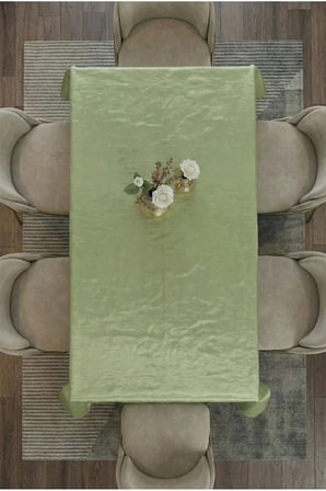 Kristal Monoray Kumaş Mint Yeşili Masa Örtüsü Dikdörtgen 140x200 Cm  462