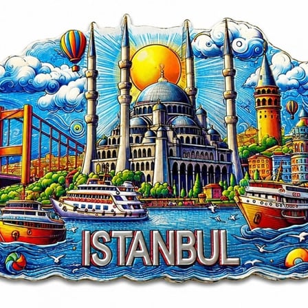 İstanbul Temalı Silikon Buzdolapı Süsü Magnet Alk5375