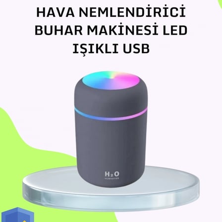 Taşınabilir Hava Nemlendirici – Renkli Işık Ve Usb Bağlantı