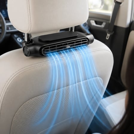 Otomobil Koltuk Başlığı Fanı Güçlü Turbo Hava Akışı Sunan Araç İçi Soğutucu