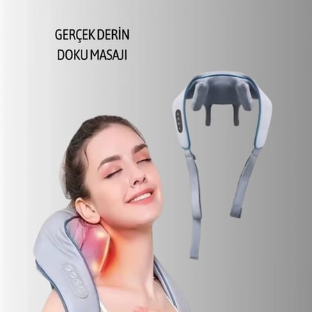 Vnb-01 Titreşimli Boyun Masaj Aleti Gri Renk