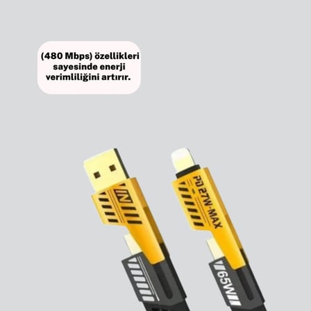 Evrensel Uyumluluklu Dayanıklı Metal Başlıklı Hızlı Şarj Kablosu