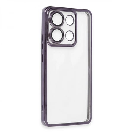 Xiaomi Poco X6 Kılıf Razer Lensli Silikon - Mor