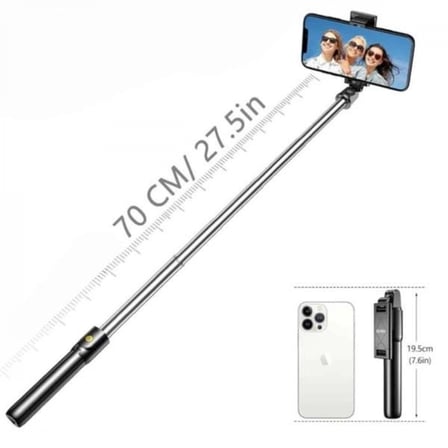 Cep Telefonu Tripod Standı Manyetik Selfie Sopa Bluetooth Uzaktan Kumandalı