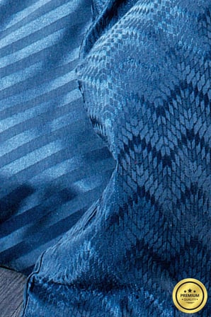 Odesa Bambu Jakar Kumaş Indigo Çift Kişilik Nevresim Takımı Battal Boy 6 Prç. 200X220 Cm 595