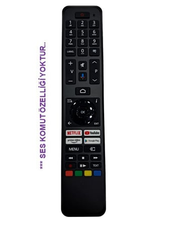 TOSHIBA LCD NETFLİX-YOUTUBE-PRİME VİDEO-GOOGLE PLAY-PLAY TUŞLU LCD LED TV KUMANDASI